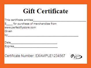 Perfect Fly Gift Certificates