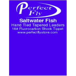 Hand Tied Tapered Leaders for Saltwater Fish - 16# class tippet with  fluorocarbon shock tippet - The Perfect Fly Store