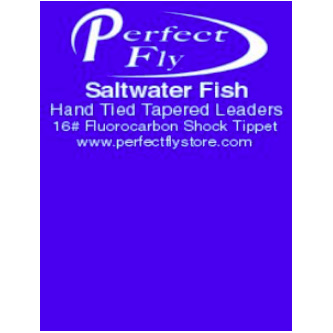 Hand Tied Tapered Leaders for Saltwater Fish - 16# class tippet with  fluorocarbon shock tippet